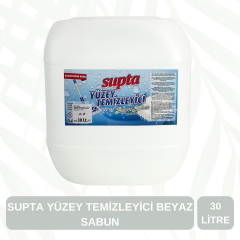 Supta Sıvı Yüzey Temizleyici Beyaz Sabun Kokulu 30 LT